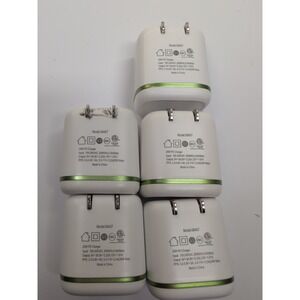 Lot of 5 AT&T Single USB-C Port 20W Power Delivery Fast Wall Charger Block White